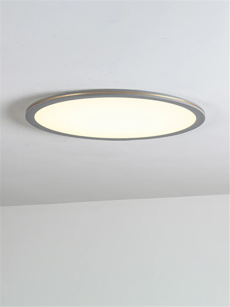 Plafonnier LED circulaire ultramince en acrylique au design moderne, luminaire décoratif d'intérieur, idéal pour une chambre à coucher, une cuisine, un couloir ou un balcon