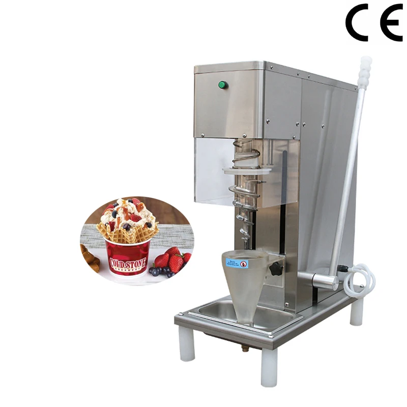 CE swirl freeze dessert fruits ice cream machine/swirl frozen yogurt ice cream mixer/swirl ice cream blender