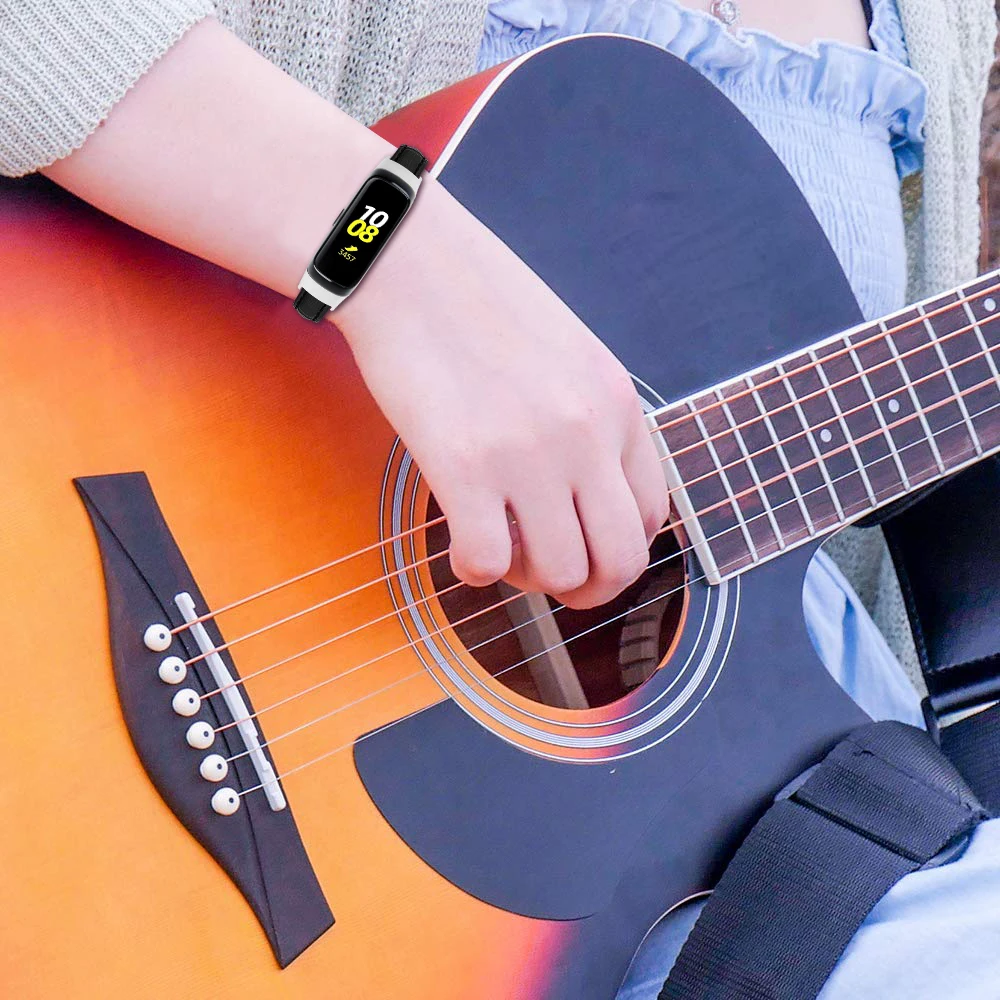 الجلود مربط الساعة حزام لسامسونج غالاكسي صالح SM-R370 سوار ساعة ذكية سوار معصمه الأزياء استبدال حزام كوريا