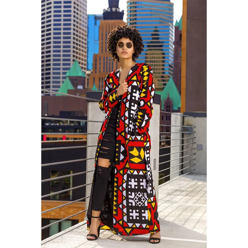 Autumn Polyester African Coat For Women Dashiki New Style Spring Dress African Clothes Fashion Africaine Femme Africa Clothing