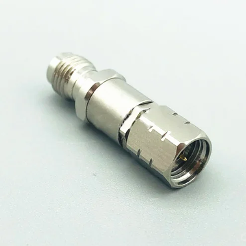 1.85mm Female to 2.4mm Male Stainless Steel High Frequency Millimeter wave test Adapter Connector DC-50G