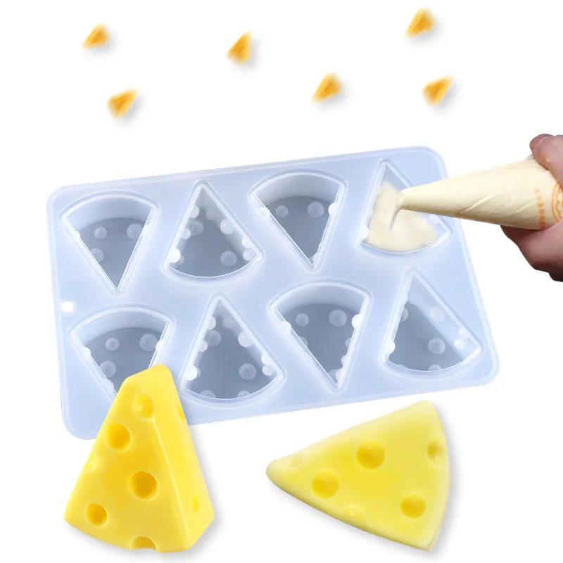 

8 Cavity Cheese Shape Silicone Mold Mousse Cake Mould Chocolate Fondant Dessert Pastry Kitchen Tool Baking Mould Cake Decorating