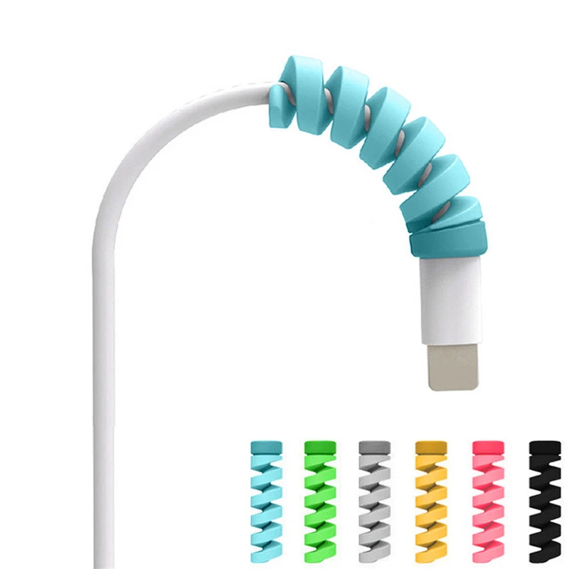 12Pcs Cable Protector USB Charging Cable Cord Sleeve Cover Anti-fracture Protector for iPhone 13 Mobile Phone Cable Management