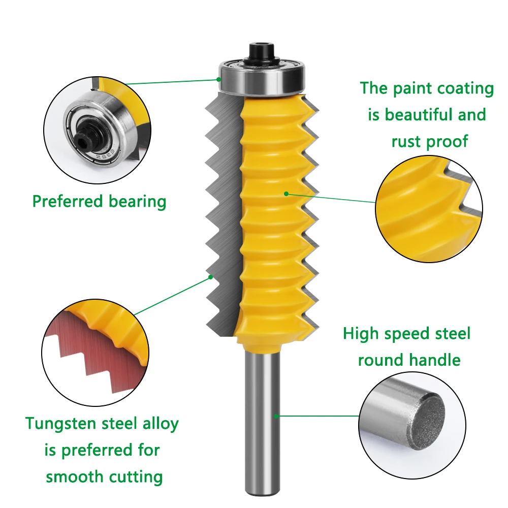 8mm Shank Finger Joint Glue Milling Cutter Raised Panel V Joint Router Bits For Wood Tenon Woodwork Cone Tenoning Bit C08-247