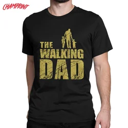 The Walking Dad Men T Shirts The Walking Dead Father Day Zombie Tee Shirt Short Sleeve Crew Neck T-Shirts Cotton Summer Tops