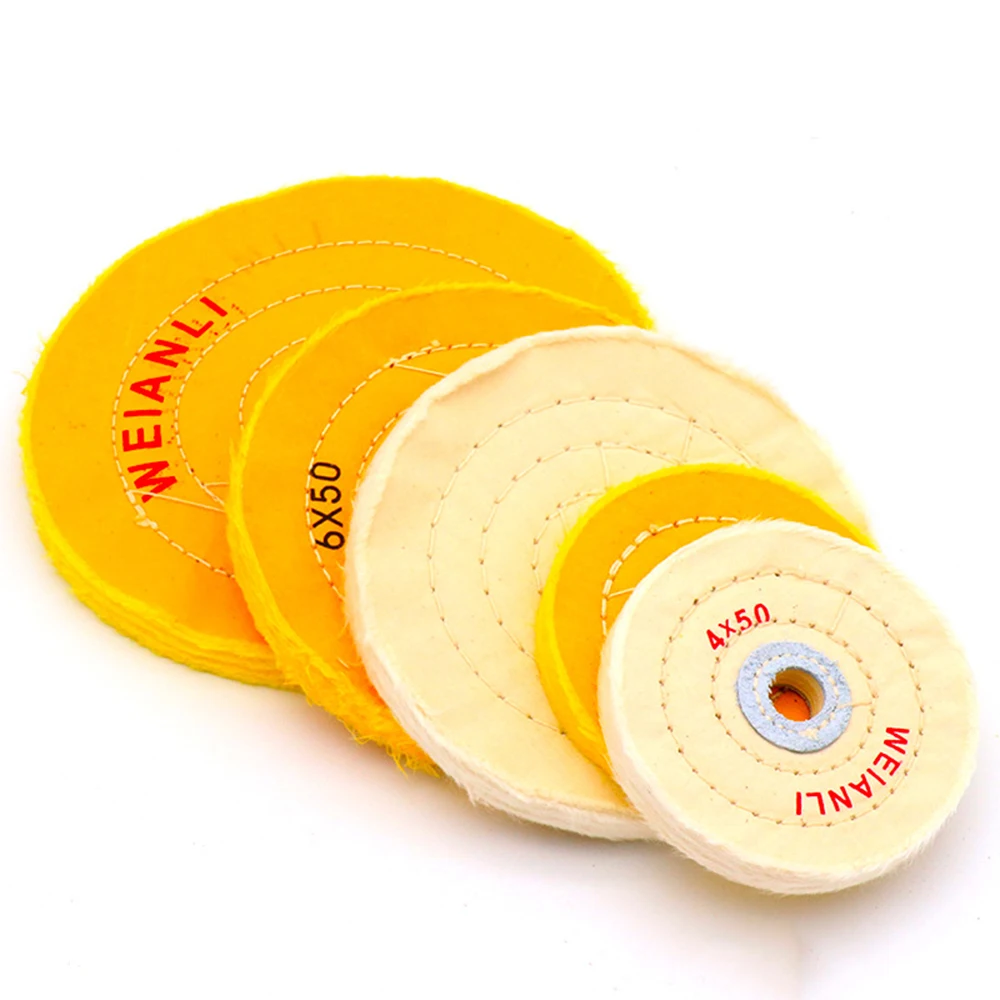 1 pz 2 '' - 7'' tampone per lucidatura in cotone lucidatura 50mm-200mm per smerigliatrice angolare da banco