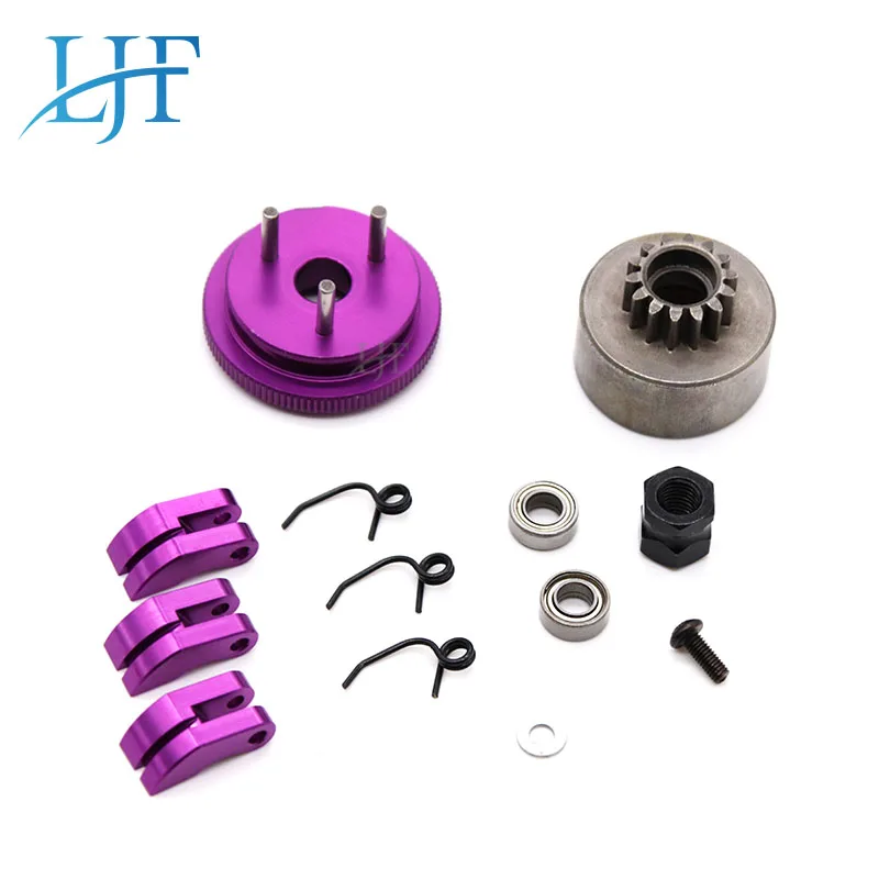 Clutch Bell Schoenen Lager 14T Gear Vliegwiel Montage Kit Set Springs Kegel Motor Moer Voor 1/8 Rc Auto Hpi hsp Axiale Himoto L35