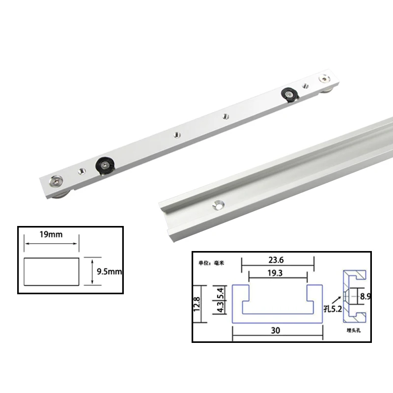 

One Set Aluminium Alloy T-tracks Slot Miter Track and Miter Bar Slider Table Saw Miter Gauge Rod Workbench DIY Tools Woodworking