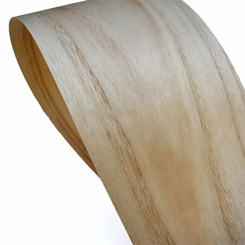 Chapa de madera Natural auténtica de Paulownia para muebles, 20cm x 2,5 m, 0,25mm de grosor, grano claro C/C, 2 unidades