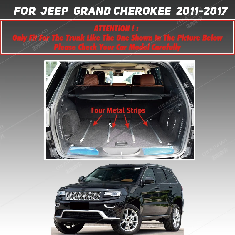 Car trunk mat for Jeep Grand Cherokee 2011 2012 2013 2014 2015 2016 2017 cargo liner carpet interior accessories cover