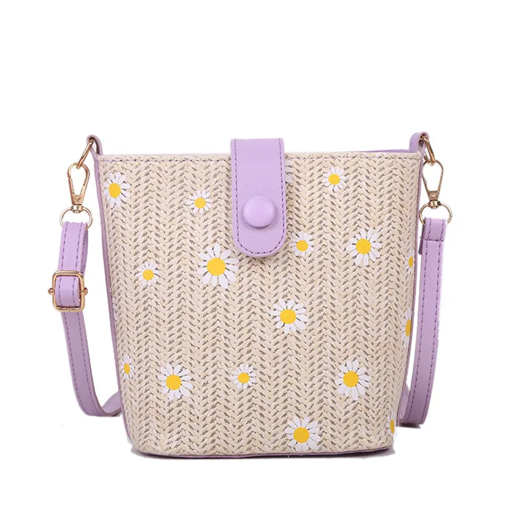 Summer Straw Crossbody Bags Women Handbags 2021 Handmade Knitted Boho Bag Female Cute Beach Holiday Bohemia Shoulder Bags