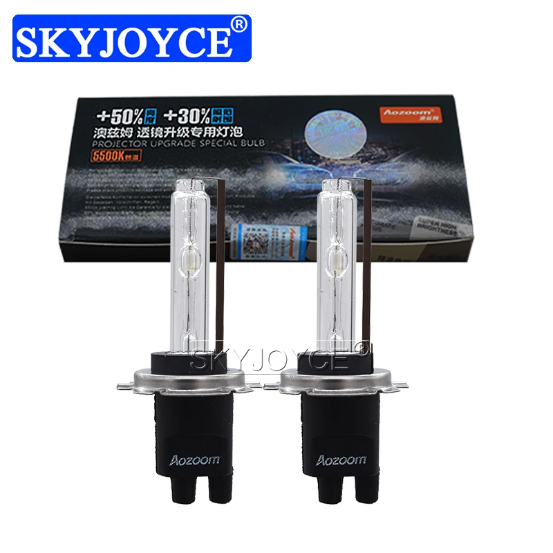 SKYJOYCE Original Aozoom H7 Xenon HID Bulb High Bright 35W 55W 5500K H1 H7 H11 D2H Auto Car Headlight Lamps For HID Ballast Kit