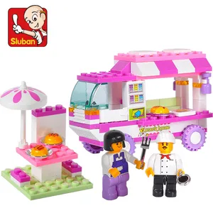 102 PCs Friends City Vans Snack House Car Wagon Baublöcke Sätze Ziegelsteinpädagogische Bildungsfiguren Kinder 10 Hauptverkauf Carrinhas 4x4 Open Box - №5