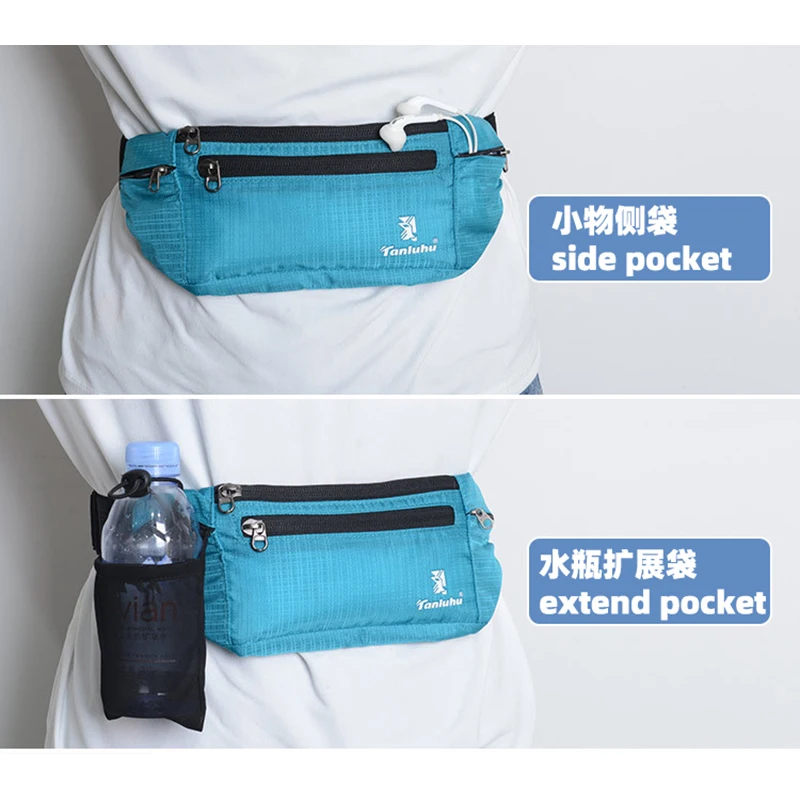 Cycling Running Hiking Travel Multifunctional Sports Pocket Mini Fanny Pack Portable Chest Waist Pack Waterproof Phone Belt Bag