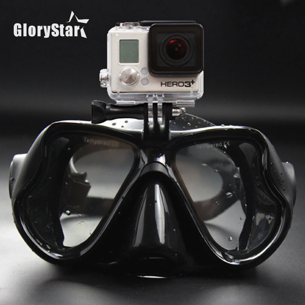 GloryStar-كاميرا احترافية تحت الماء ، قناع غوص سكوبا ، نظارات سباحة لكاميرا GoPro Xiaomi SJCAM OSMO SJ الرياضية