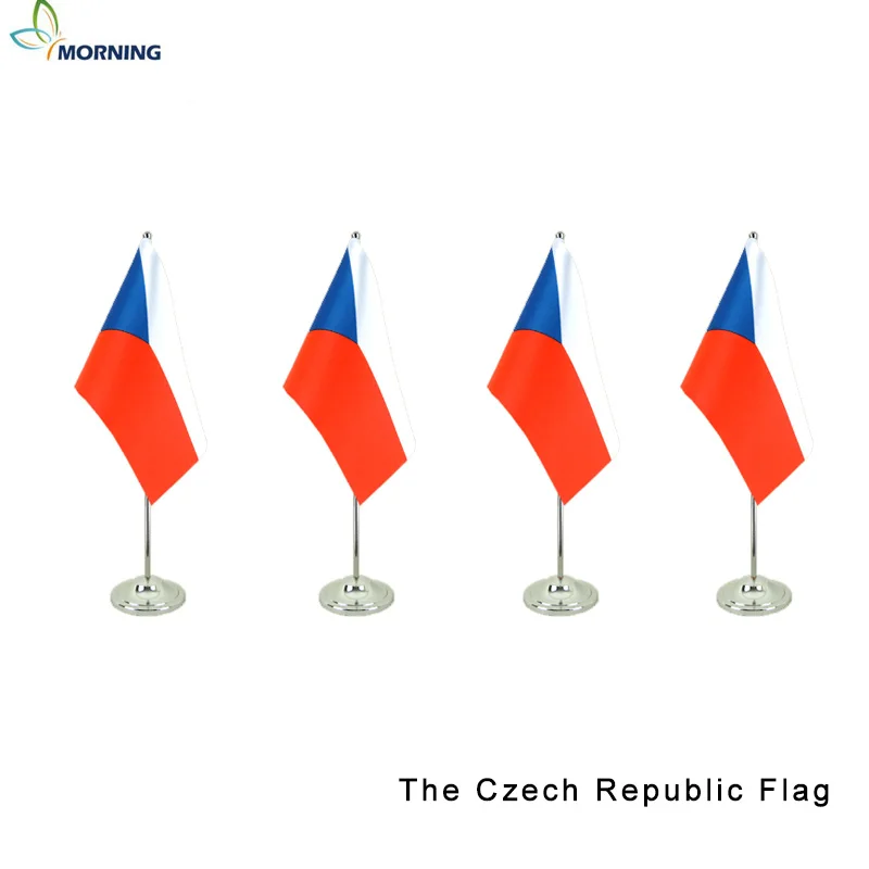 

MORNING custom high qualityThe Czech Republic table top flags desk flag