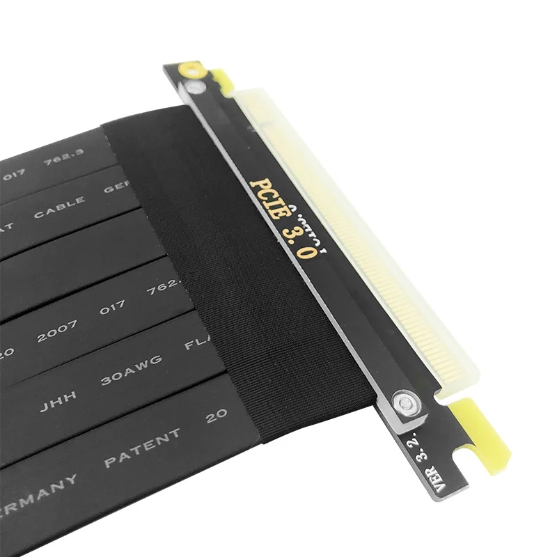 Cabo de Extensão para Placa Gráfica Gen3, Cabo Riser Vertical, GPU, PCI-E, X16, 3.0, Velocidade Total, Estável, Chassi ATX, Placa de Vídeo 90 Graus, Novo