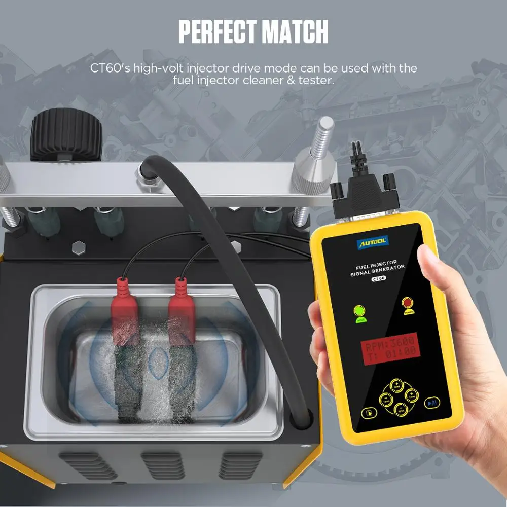 AUTOOL CT60 Injector Signal Generato Car Super Pulse Signal Tester Increase CT150 CT200 Injector Flushing Pulse Pressure Tester