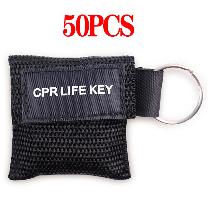 20/50 Stuks Wegwerp Eenrichtings-CPR Beademingsapparaat Masker Ehbo Noodademhaling Gezichtsscherm Sleutelhanger Outdoor Emergency Survival