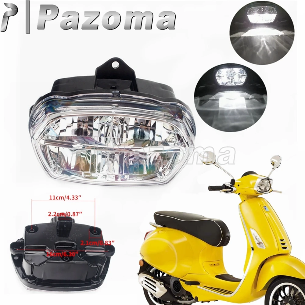 

Motorcycle Headlight Hi/Lo Beam LED Headlamp 13.5V 6W/12W Head Light for Sprint 50 125 150 Sprint50 Sprint125 Sprint150 14-2020