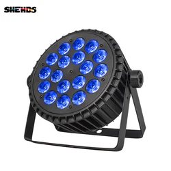 Aluminum Alloy LED Par 18x18W RGBWA+UV Lights 6in1 LED Lighting DMX512 Disco Light Professional Dj Audience Christmas Lights