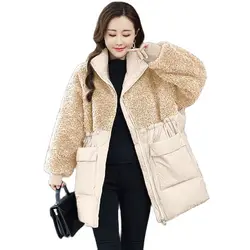 Chaqueta acolchada de algodón de longitud media para mujer, Parka informal coreana para madre de mediana edad, cálida chaqueta A838 holgada, novedad de invierno