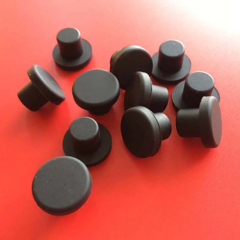 10PCS  Black 2.7mm-14mm Solid Round Silicone Rubber Blanking End Caps Inserts Seal Plug Male Hole Seal T Type Stopper Hobby DIY