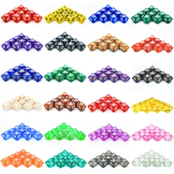 D10 Polyhedral Dice 10Pcs/Set DND Games for Marble Transparent for Funny Party Board Game