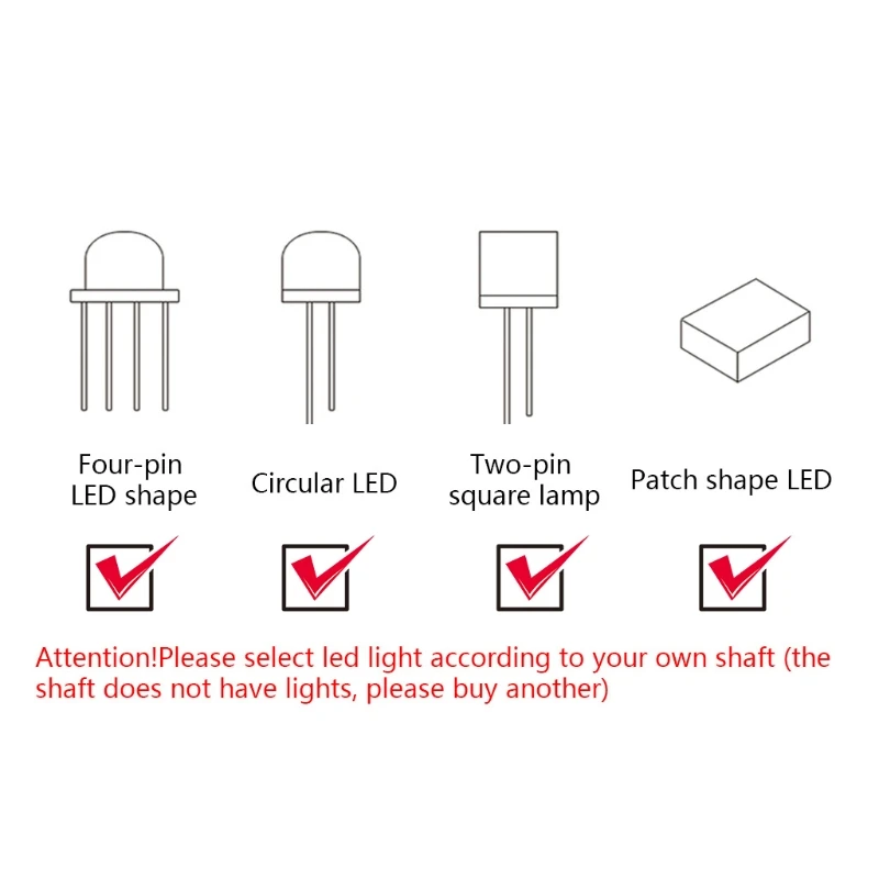 Gateron-مفاتيح Gateron SMD ، أسود ، أحمر ، بني ، أزرق ، شفاف ، أخضر ، أصفر ، 3 سنون ، WXTB