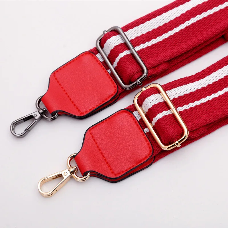 Women's Bag Strap Fashion Wide 5 cm Adjustable Shoulder Strap Bag Hanger Handbag Colorful Striped Nylon Straps 140cm