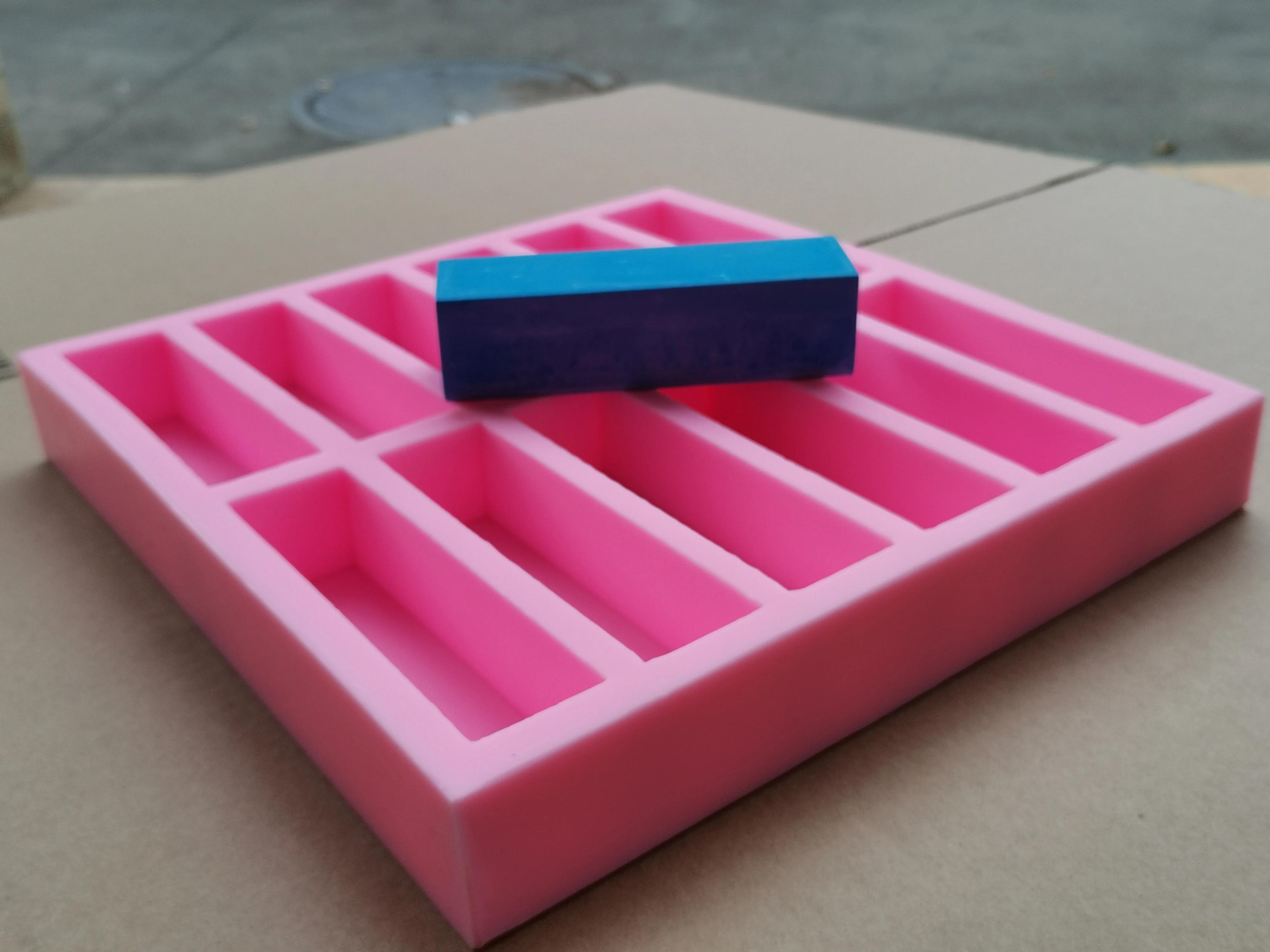 12Cavity Custom Silicone Mold Silicone Liner Slab Mould for Loaf Soap Making Cold Process Soap Making