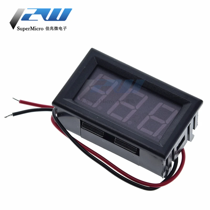 Dijital voltmetre DC 4.5V 30V dijital voltmetre gerilim Panel metre kırmızı/mavi/yeşil 6V 12V elektromobil motosiklet araba için