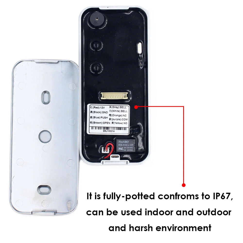 IP67 Waterproof Backlight RFID Metal Door Access Control Reader Keypad 1000 Users 125KHz EM Card Door Opener System