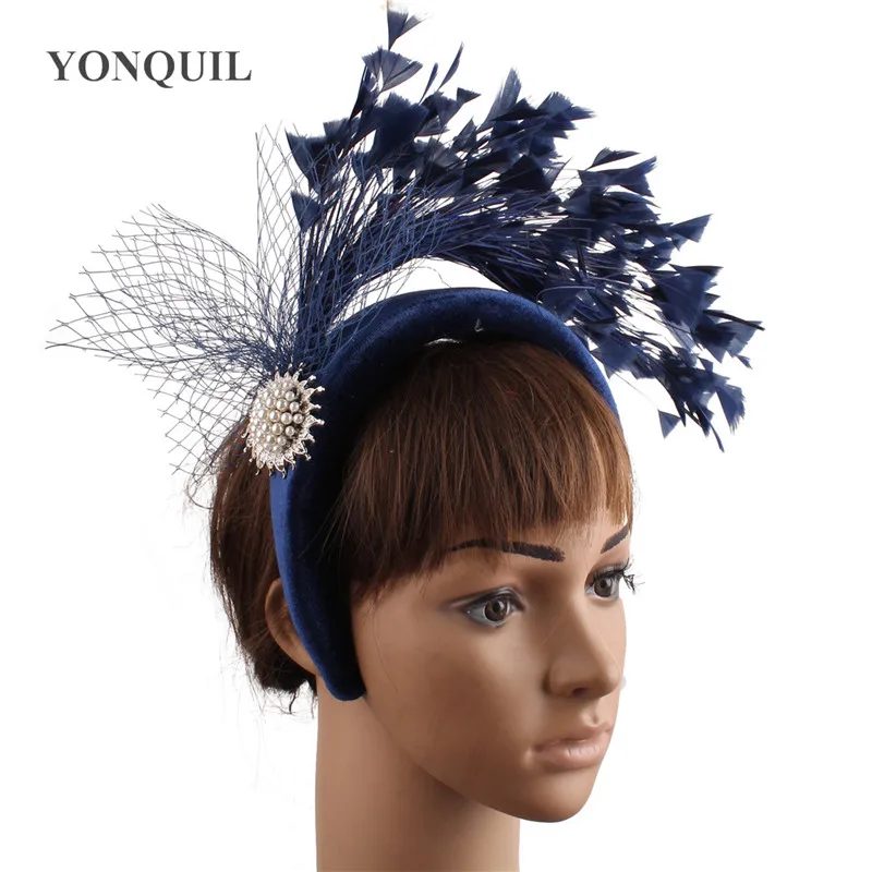 Elegante Vrouwen Klassieke Bruiloft Hoofddeksels Dames Mooie Cockrail Haarband Fascinators Accessoires Mesh Hoofdtooi Voor Prinses Dames