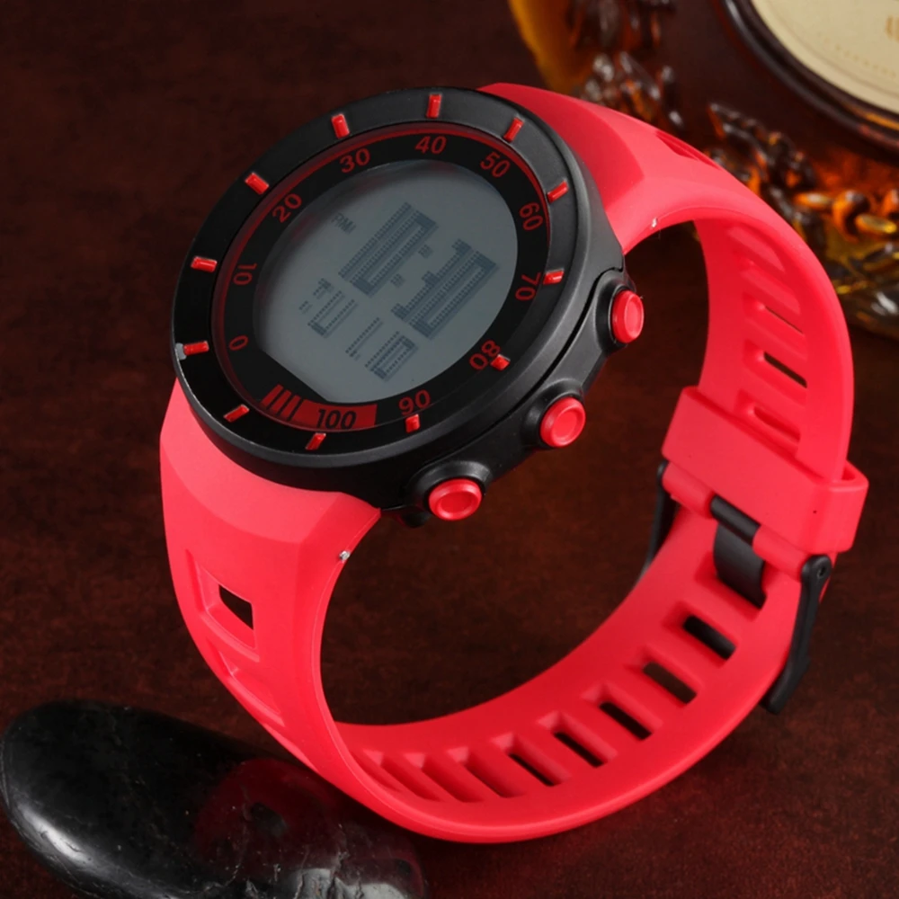 Digital Women Watches Waterproof Red Fashion Silicone Electronic Lady Watch reloj mujer Outdoor Sport Wrist Watch for Couple