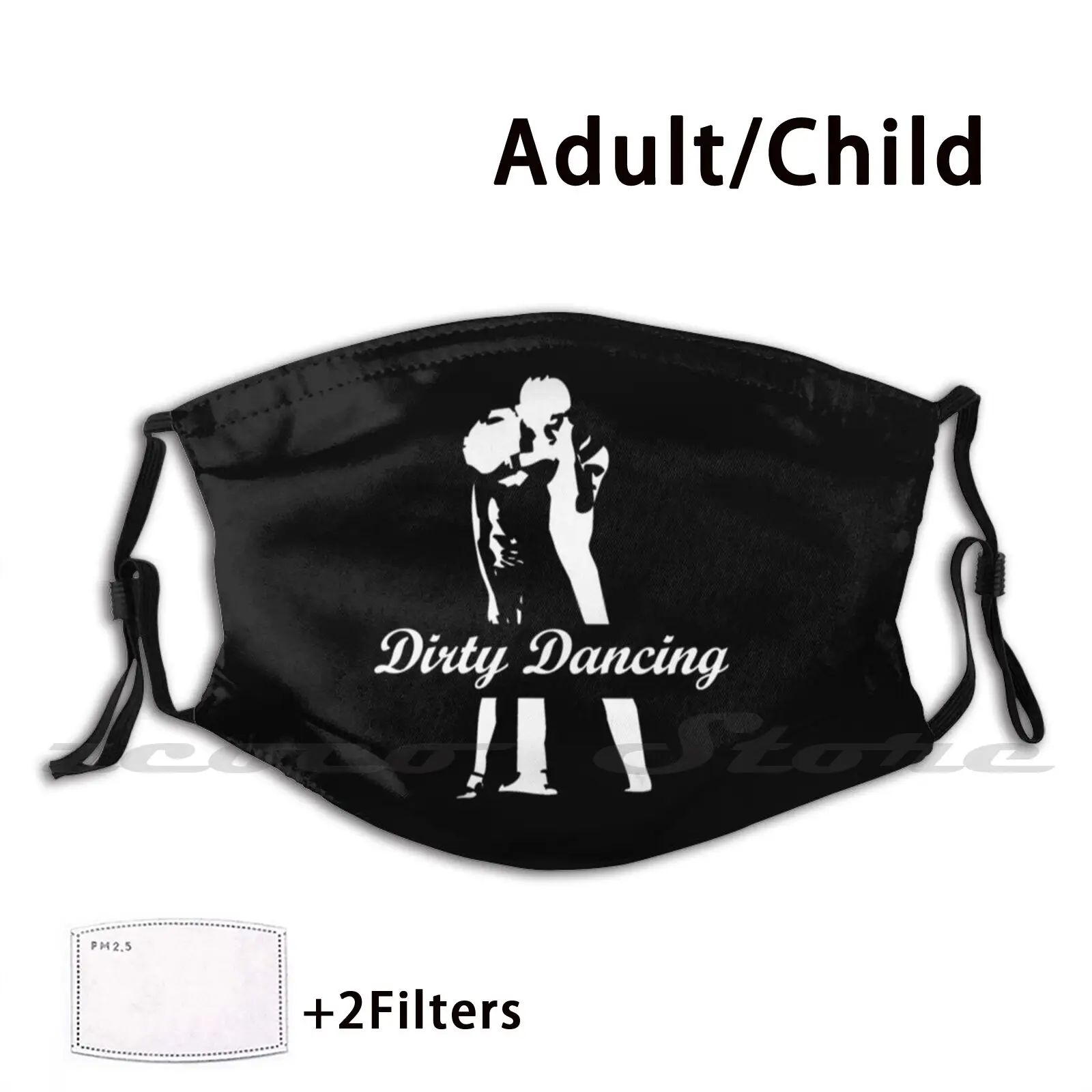 Dirty Dancing Custom Pattern Washable Filter Pm2.5 Adult Kids Mask Disco Samba Tango Waltz Bob Careen Cavort Conga Flit Foxtrot