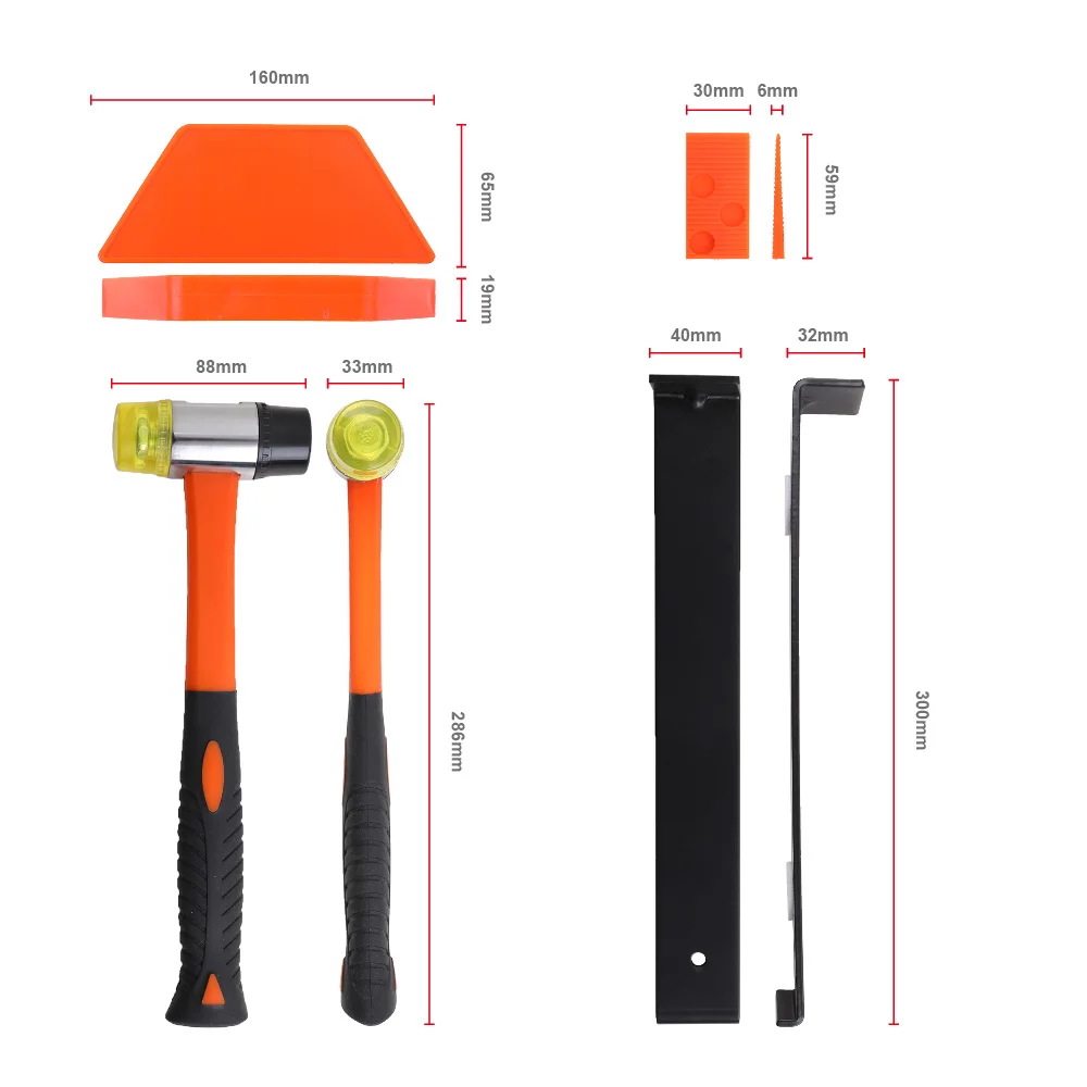 Julaihandsome  Professional Laminate Wood Flooring Installation Kit , Spaces.Tapping Block, Pull Bar ,Mallet Hand Tool Set