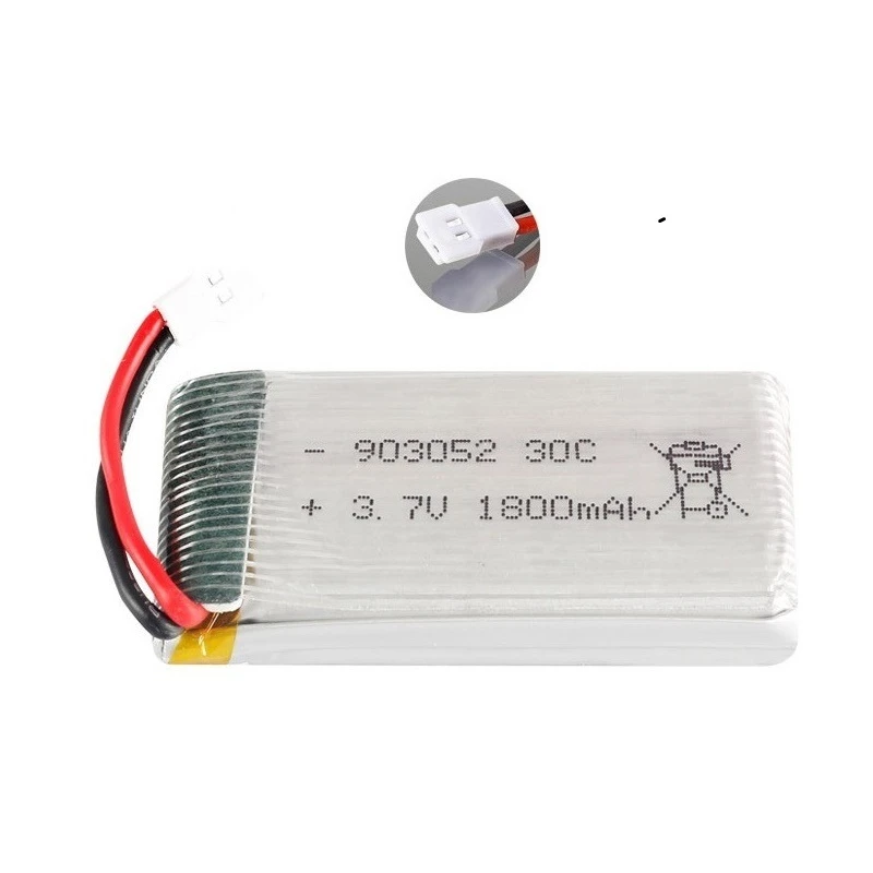 6Pcs 3.7v 1800mAh lipo Battery with Charger for KY601S SYMA X5 X5S X5C X5SC X5SH X5SW M18 H5P for 3.7V Helicopter Drone Battery