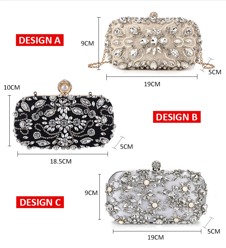 Wedding Clutch Women\'s Clutch Bag Party Purse and Handbag Pearl Clutch Luxury Handbags Women Bags Designer Apricot Wallet bolsa