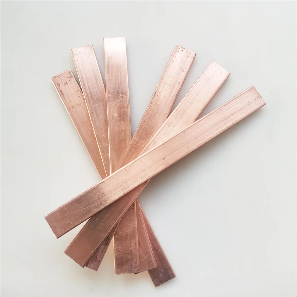 Length 200mm Thickness 4mm  Width 20mm Copper Flat Bar Plate Strip Copper Metal Section Rod