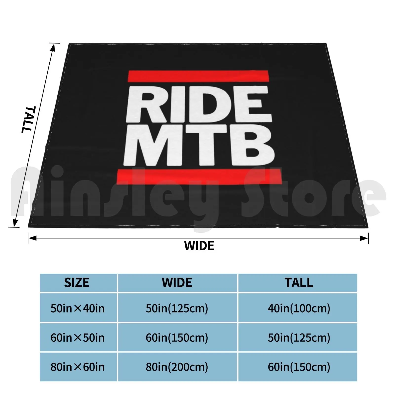 Ride Mtb Blanket Fashion Custom Ride Mtb Mtb Bike Mountain Bike Mountain Biker Mountain Bike Downhiller Downhill