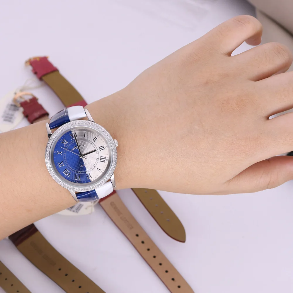 VERKAUF!!! Rabatt Melissa Kristall Multifunktionen Alte Arten frauen der männer Uhr Japan Mov \'T Mode Stunden Leder Mädchen Geschenk