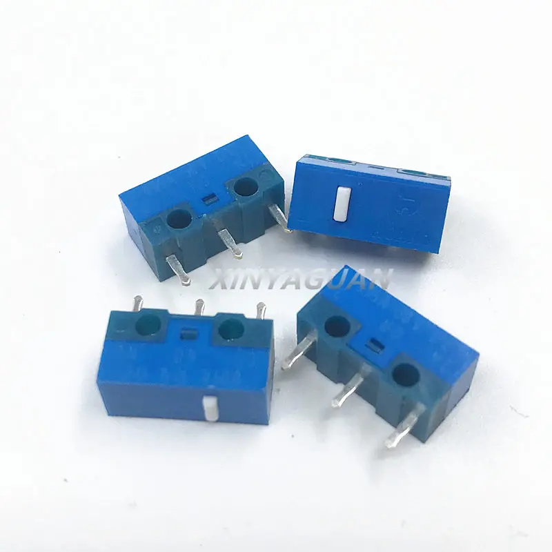 

Free Shipping 4Pcs HUANO Mouse Micro Switch blue shell white point 20 million times computer mouse 3pins button switch