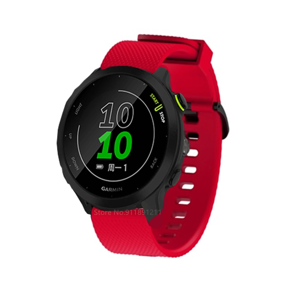 20มม.สไตล์อย่างเป็นทางการกีฬาซิลิโคนสำหรับผู้เบิกทาง Garmin 158 245 245M 645 Venu SQ Vivoactive 3สมาร์ทสร้อยข้อมือ