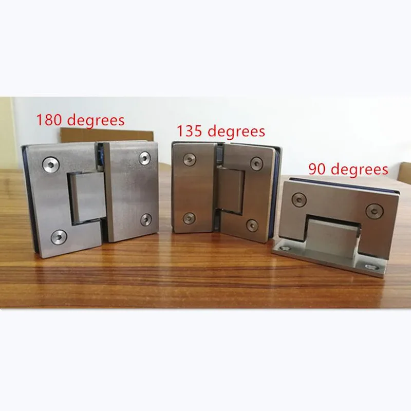 SUS304 Stainless Steel Hinges Wall installation Glass Shower Door hinges  For Home Bathroom Furniture hinges