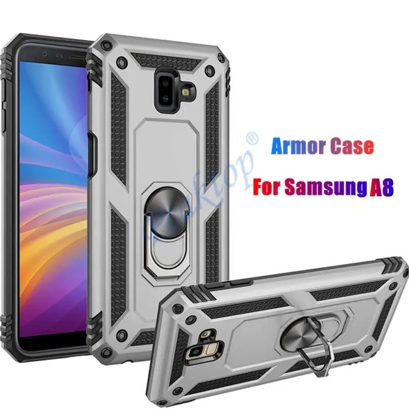 Anti Shock Case For Samsung Galaxy A8 A6 A9 A7 Plus 2018 ShockProof Magnet Case Stand Cover For Samsung A750 A530 Shell