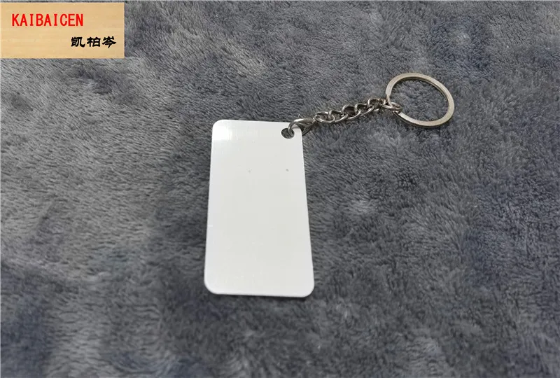 

100SETS sublimation aluminum blank key chain heat transfer printing key ring two sides can printed products Lobster clasp