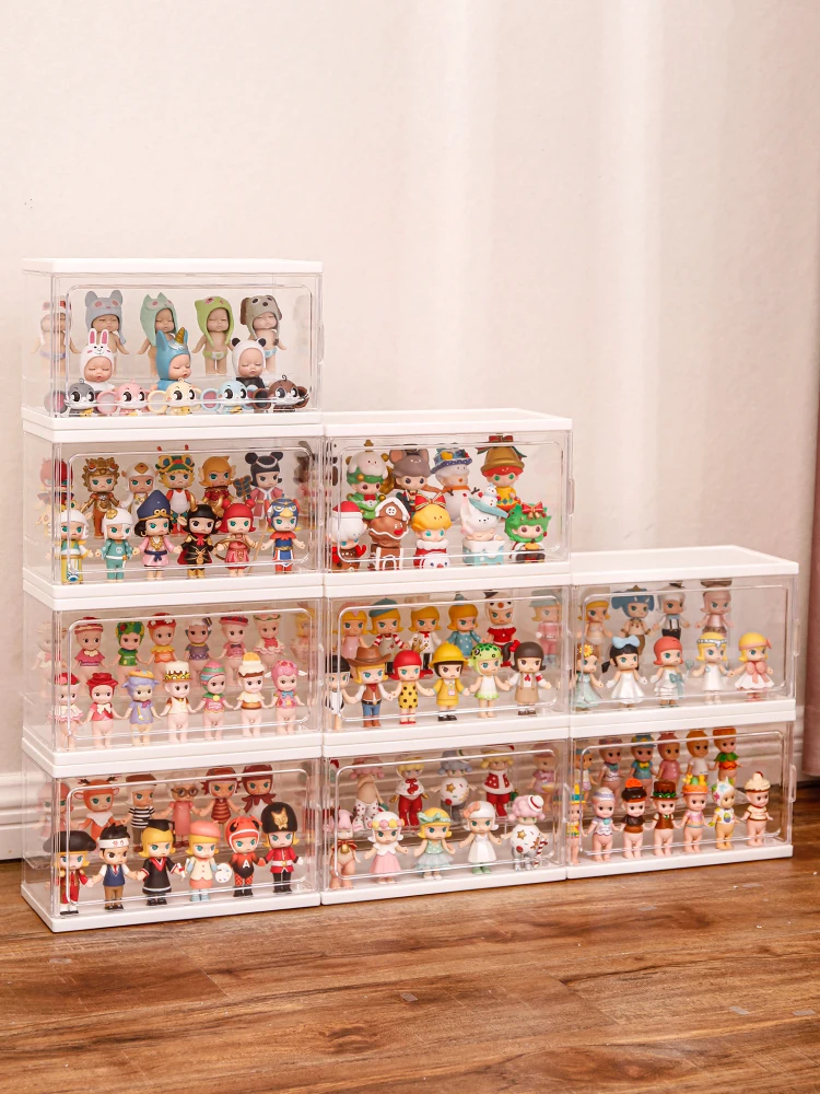 Acrylic Blind Box Showcase Action Figures Display Case Model Collectible Dust-proof Artcrafts Box Toy Doll Storage Organizer New