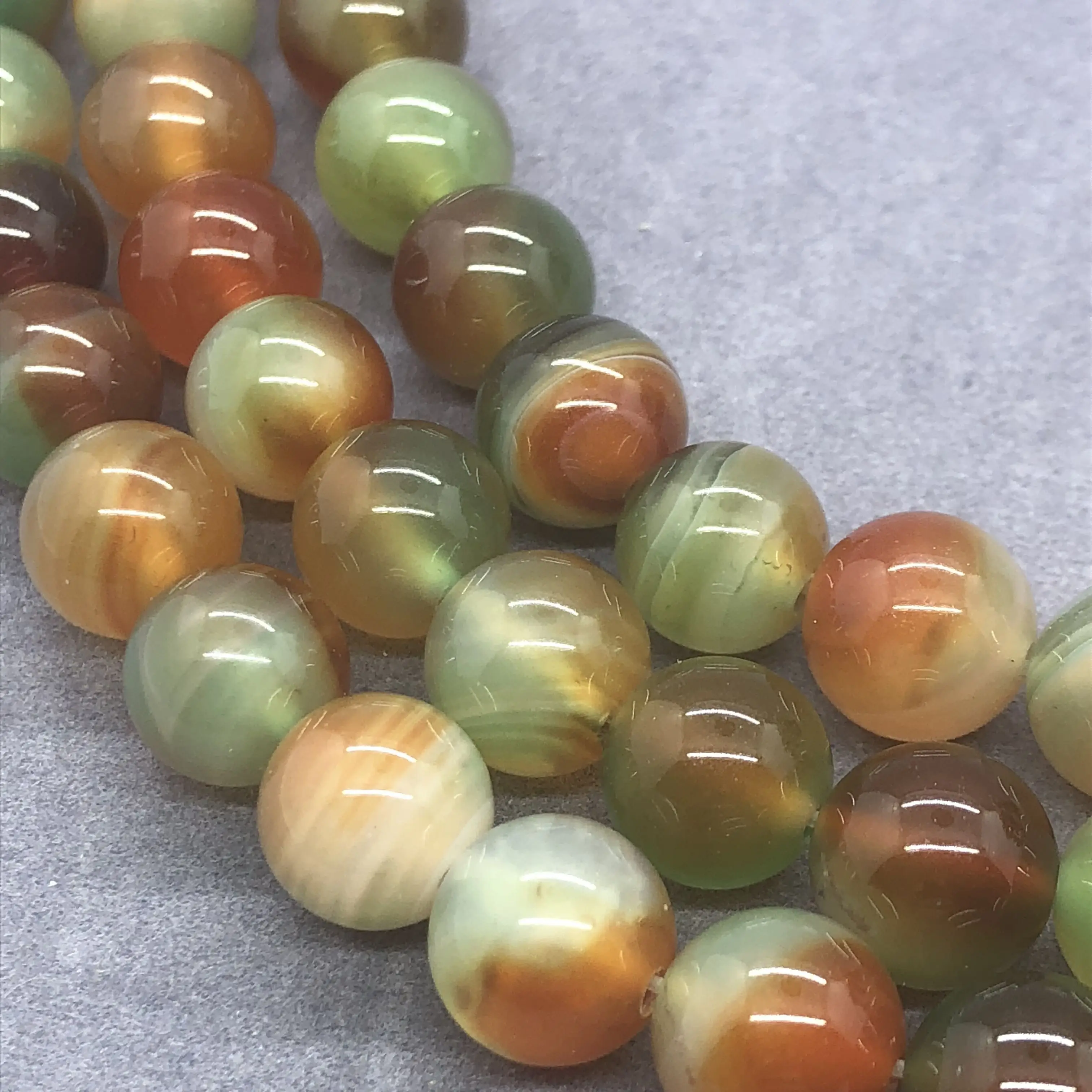 Malachite Agate Beads 4-14mm Round Natural Loose Stone Bead Diy for Necklace