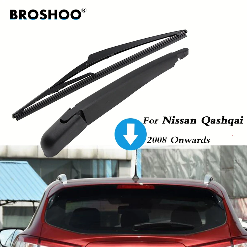 BROSHOO Car Rear Wiper Blades Back Windscreen Wiper Arm For Nissan Qashqai Hatchback (2008-) 305mm,Windshield Auto Styling